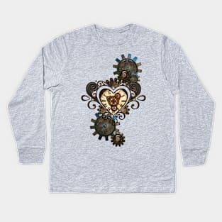 The heart of steampunk Kids Long Sleeve T-Shirt